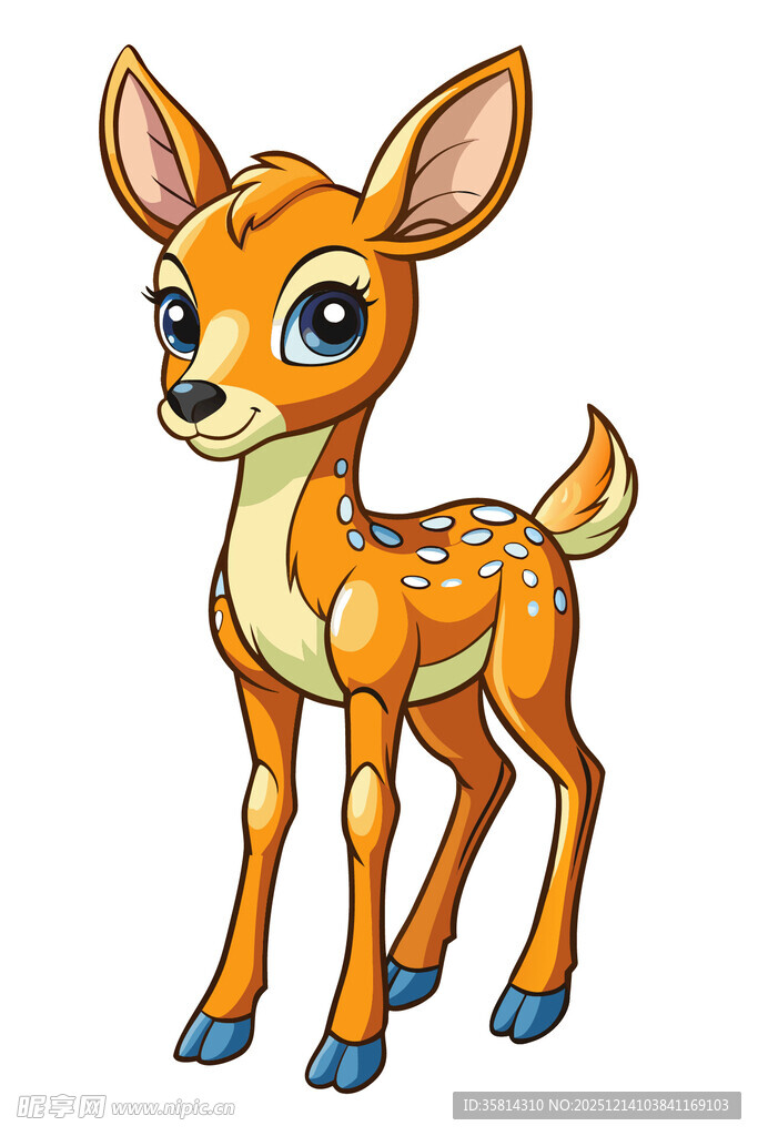 可爱小鹿卡通形象