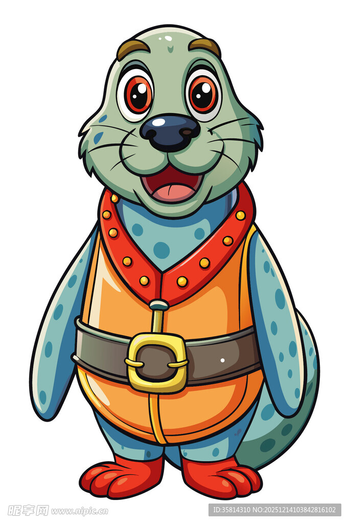 可爱海豹卡通形象