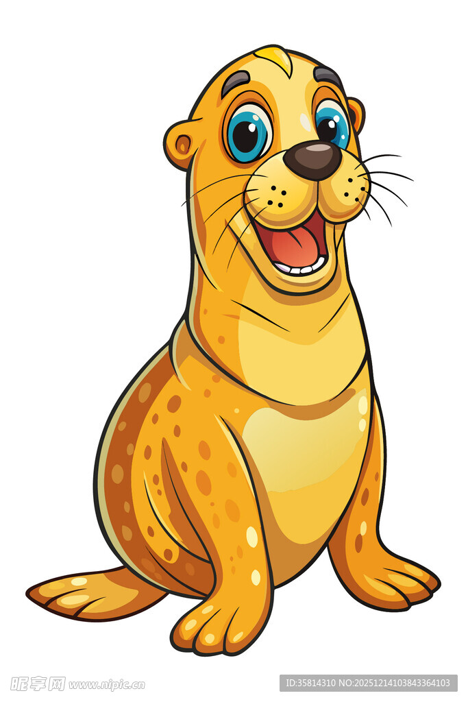 可爱海獭卡通形象