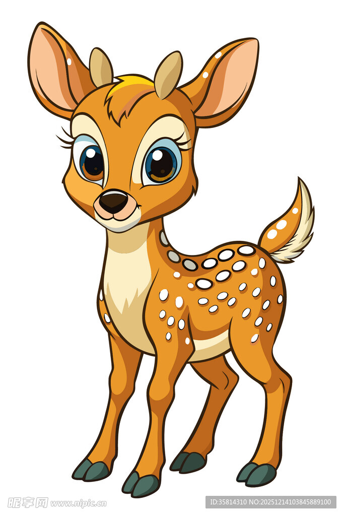 可爱小鹿卡通形象