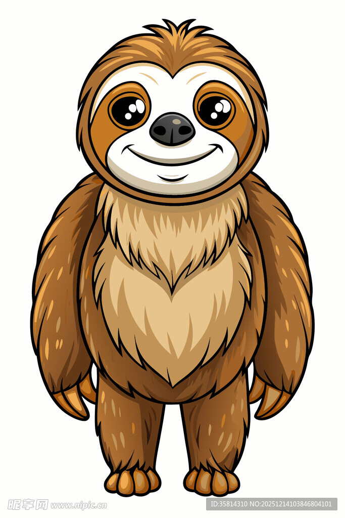 可爱树懒卡通形象