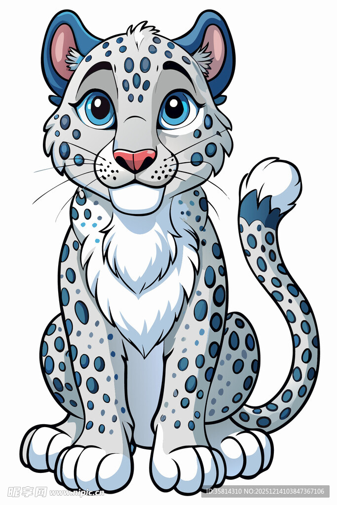 可爱卡通小豹子