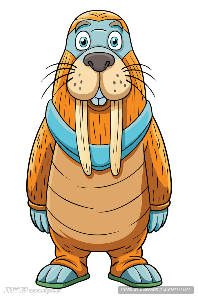 卡通海象形象