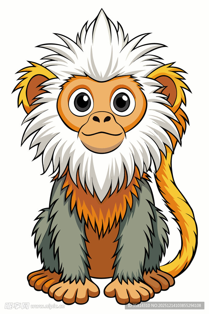 可爱金丝猴卡通形象