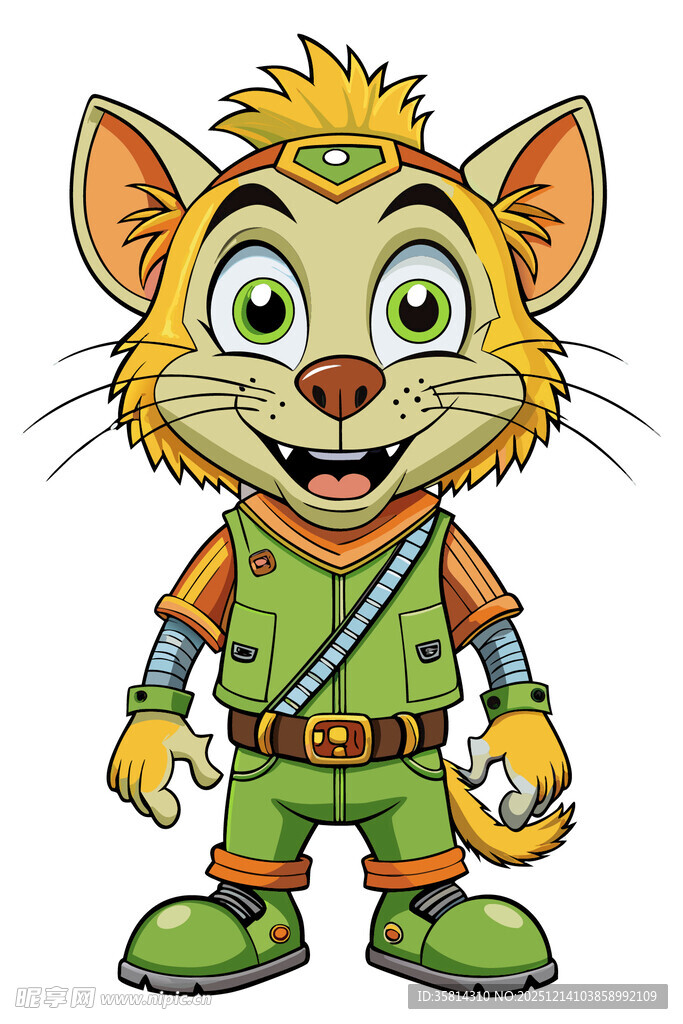 卡通机械猫形象