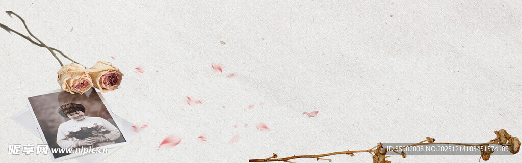 古风摆件banne背景模板