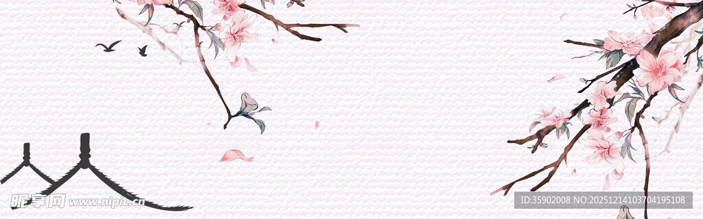 水墨梅花古风banne背景模