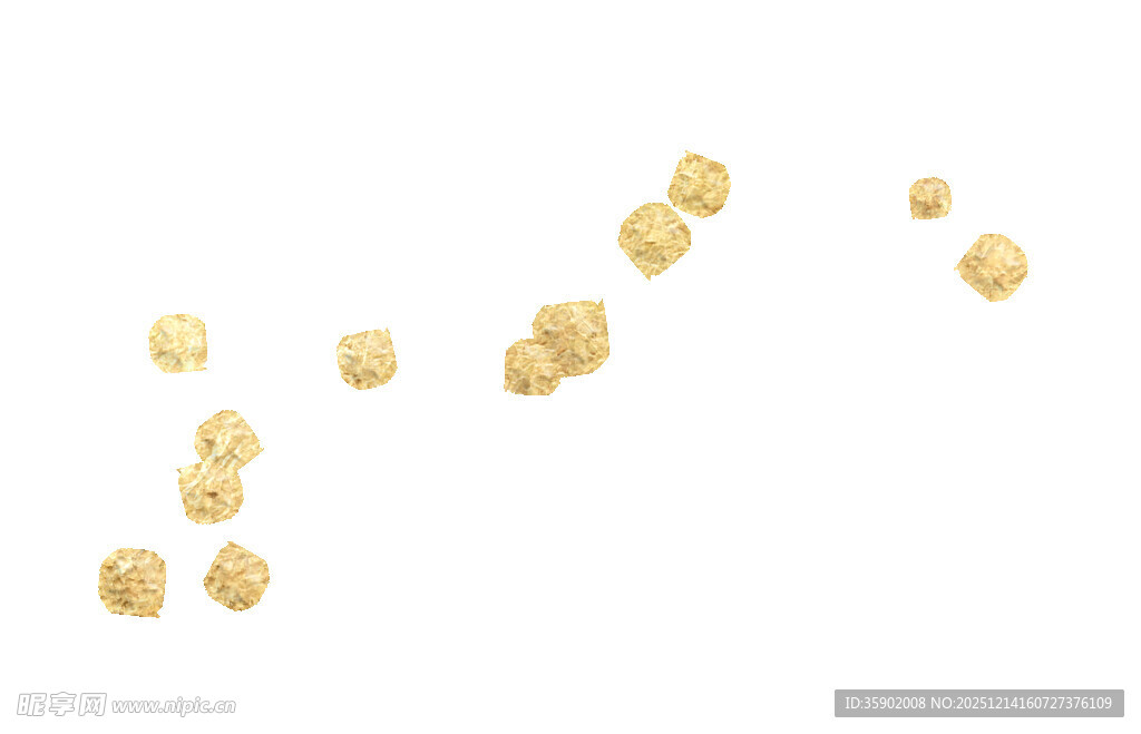 散落的金色小颗粒