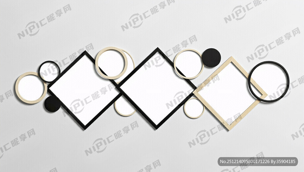 10张照片菱形圆形方形图框排版