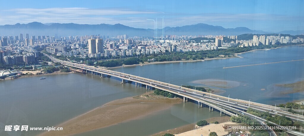 福建福州闽南城市桥梁与水域景观
