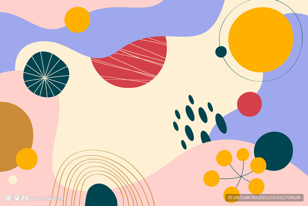 抽象几何多彩艺术图案