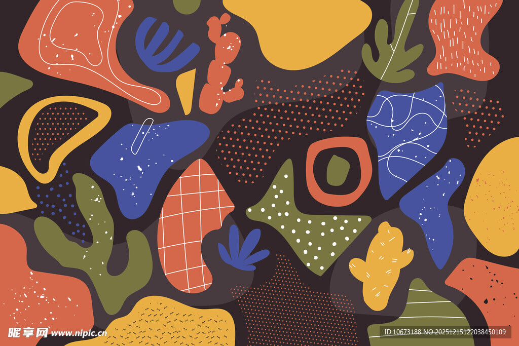 抽象多彩几何图案艺术画