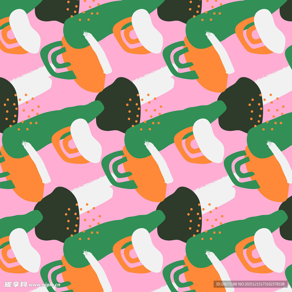 多彩卡通图案无缝背景