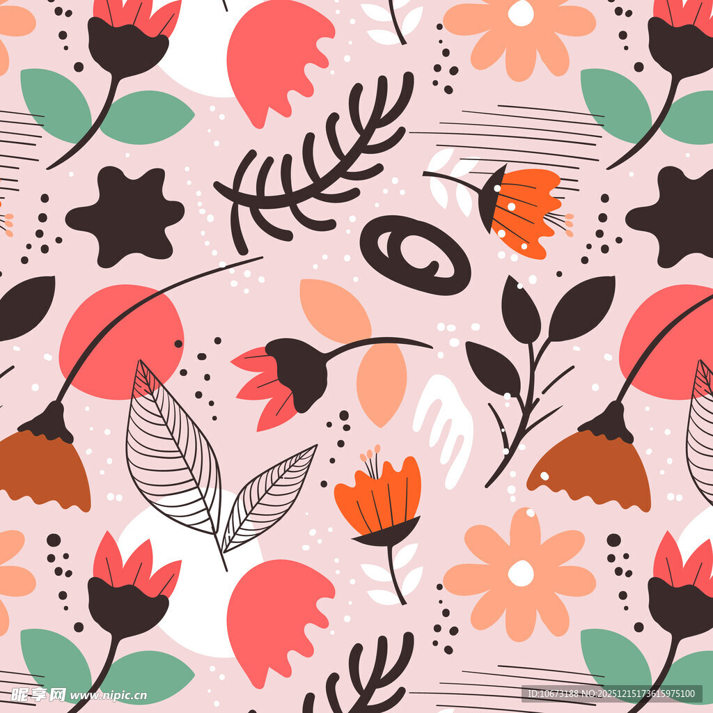 花卉植物图案背景设计