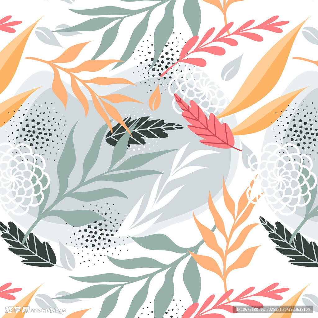 植物花卉图案背景纹理