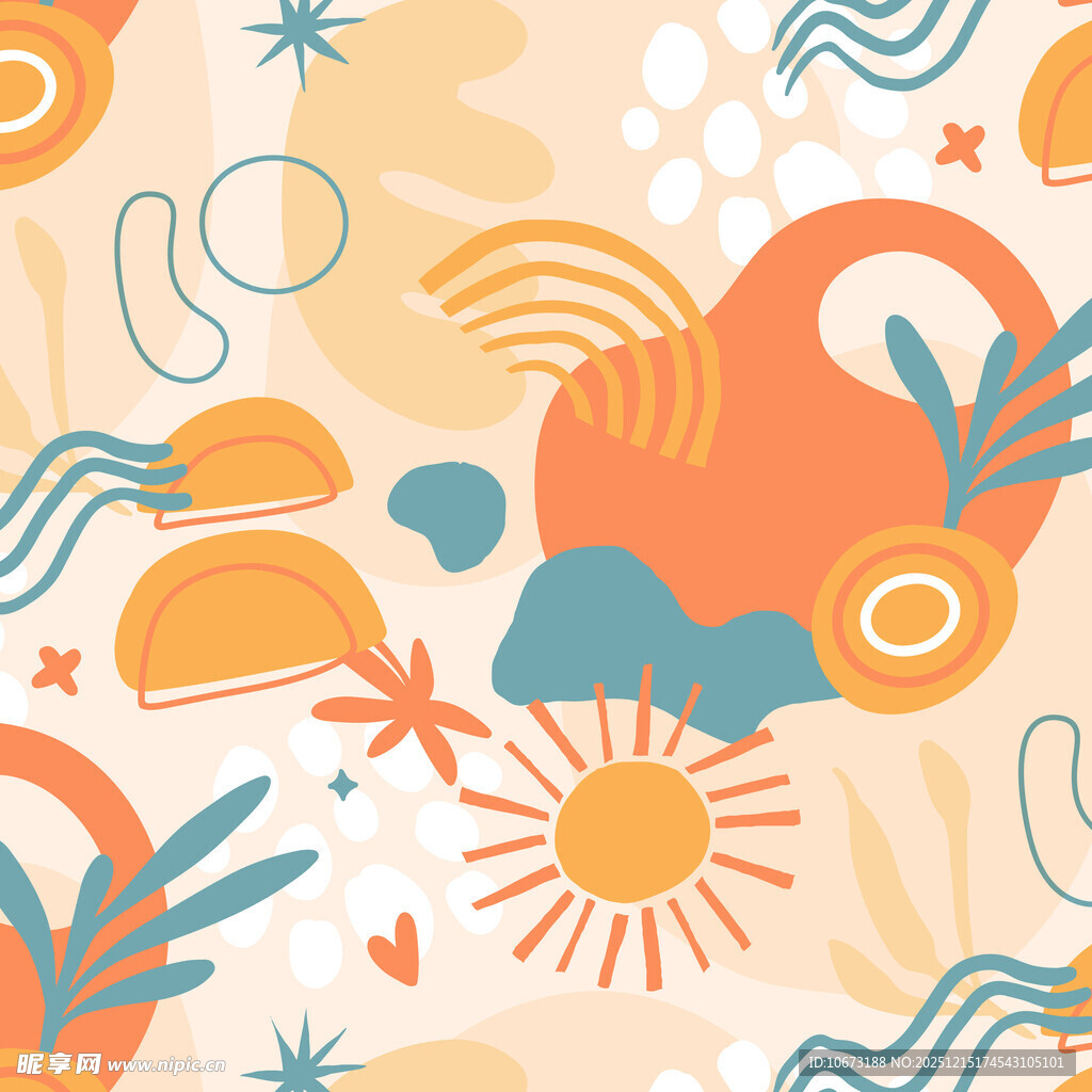 夏日活力抽象图案背景