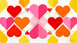 多彩爱心图案装饰背景