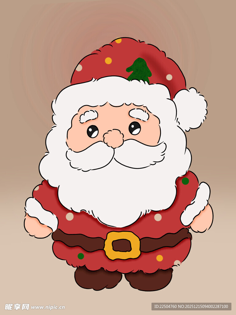 可爱卡通版圣诞老人形象