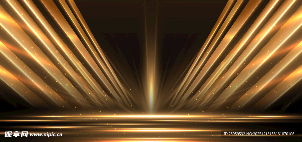 金色舞台灯光背景