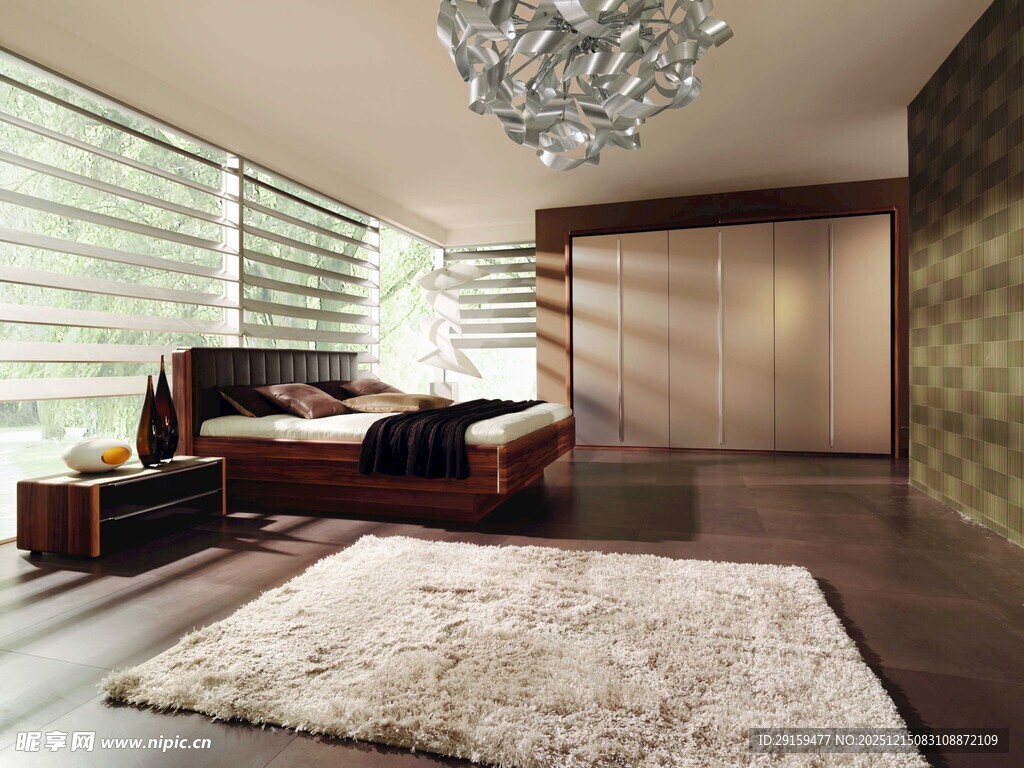 现代奢华风格卧室空间