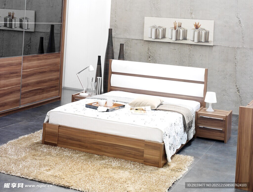 现代简约风格卧室床具