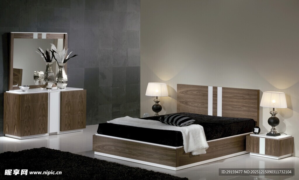 现代简约风格卧室家具组合