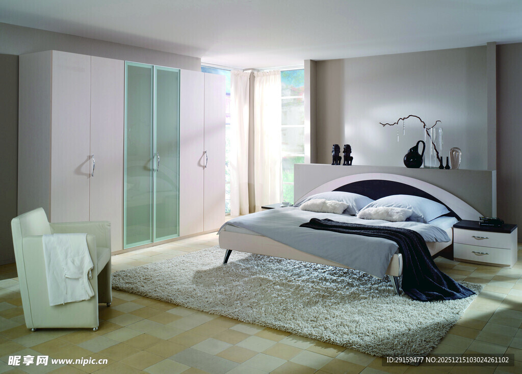 现代简约风格卧室场景