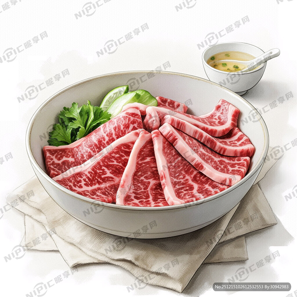 一碗安格斯肥牛 手绘