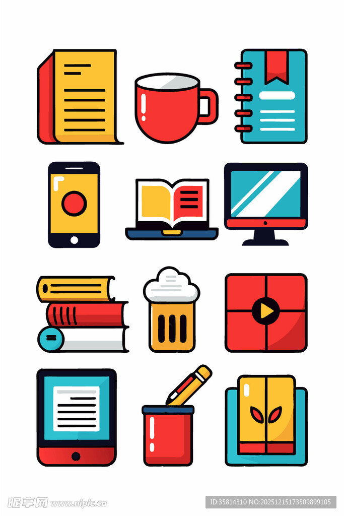 多样办公与休闲物品集合