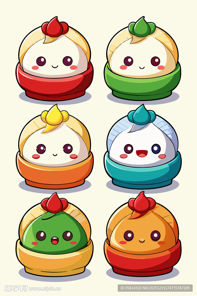 可爱卡通小鸡表情集合