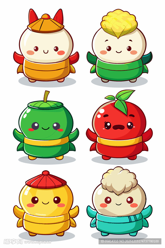 可爱水果卡通形象集合