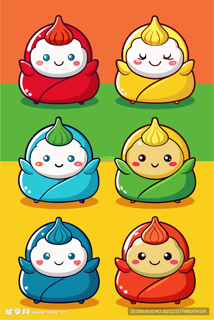 可爱卡通小团子形象集合