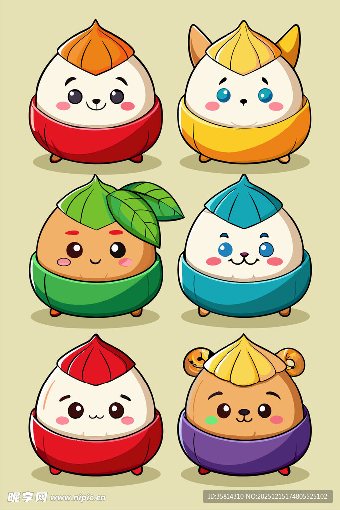 可爱卡通团子形象集合
