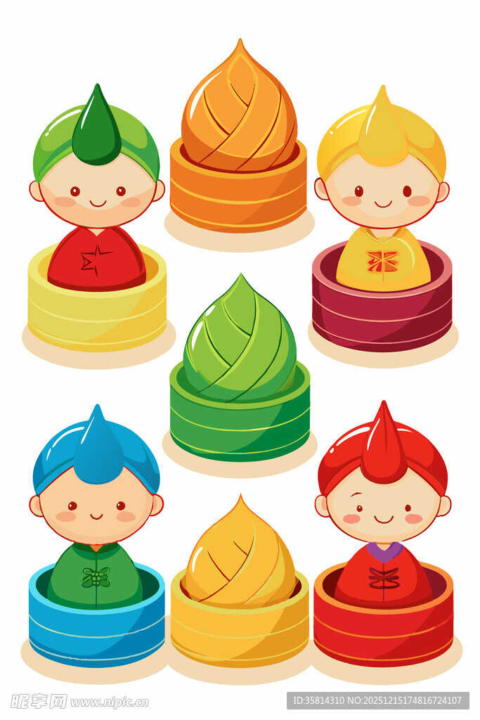 彩色可爱叠叠乐玩具人偶