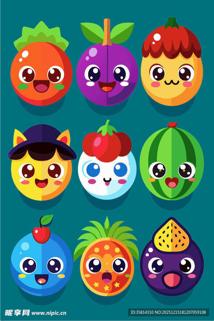 可爱水果表情集合