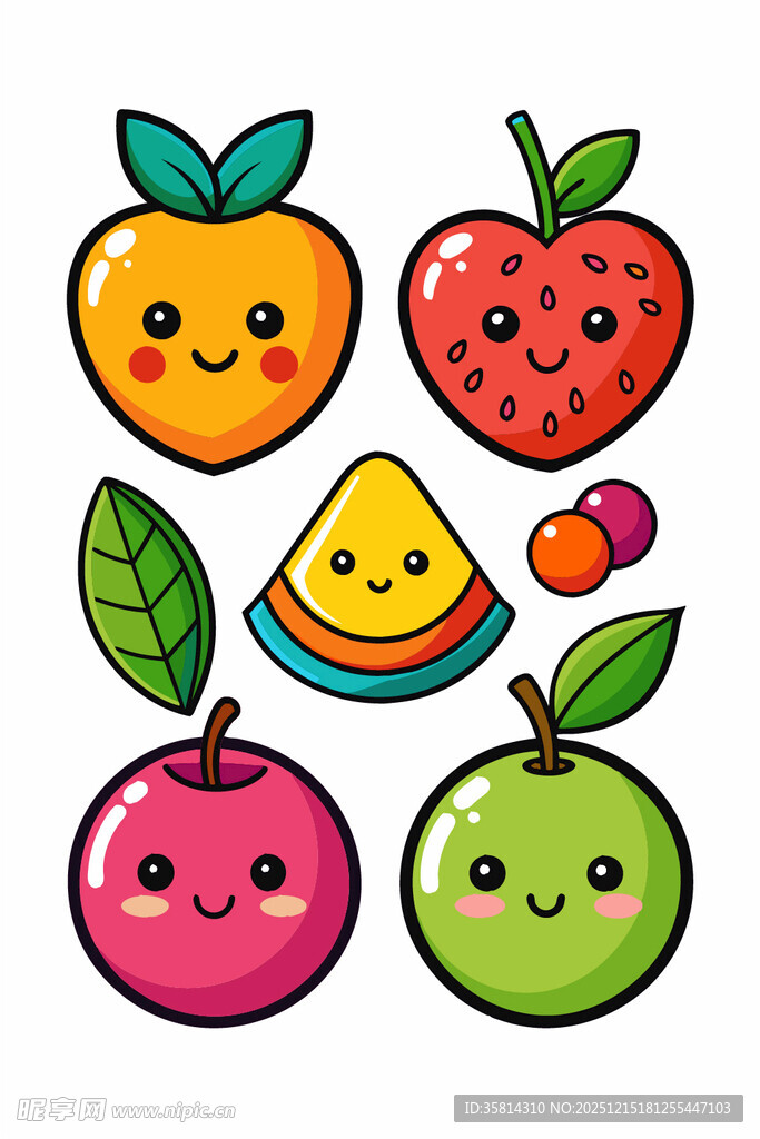 可爱卡通水果大集合