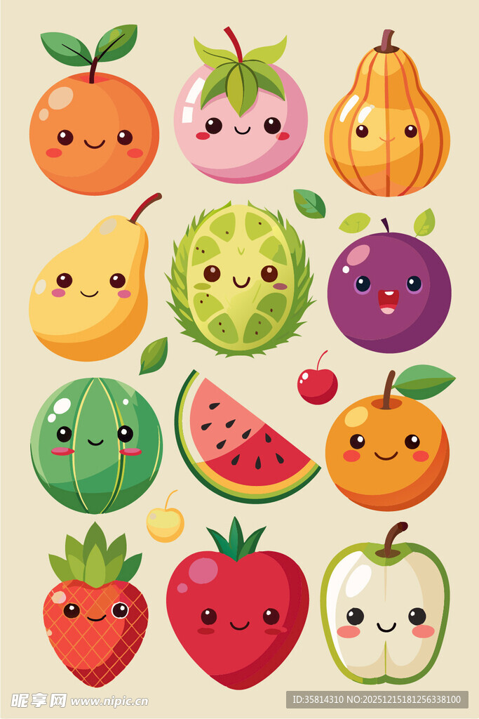 可爱卡通水果大集合