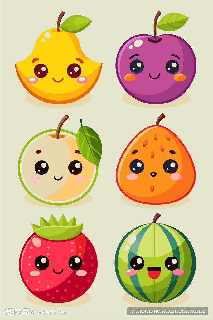 可爱卡通水果大集合