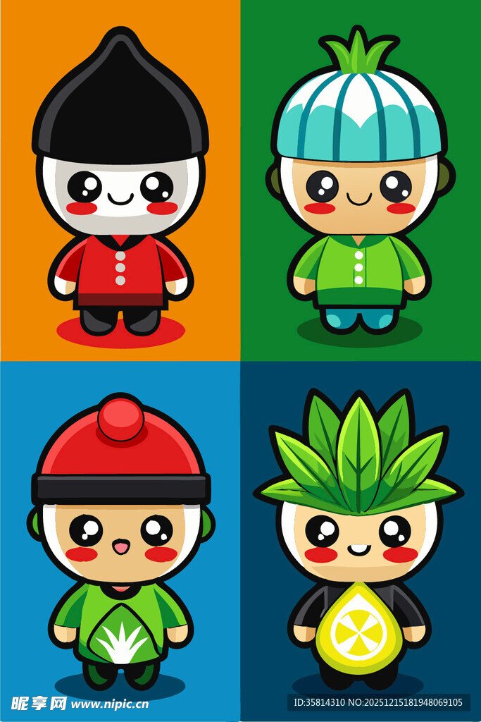 可爱卡通水果拟人形象