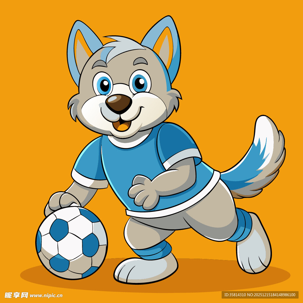 踢球的可爱哈士奇