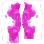 粉色水墨风服装印花图案