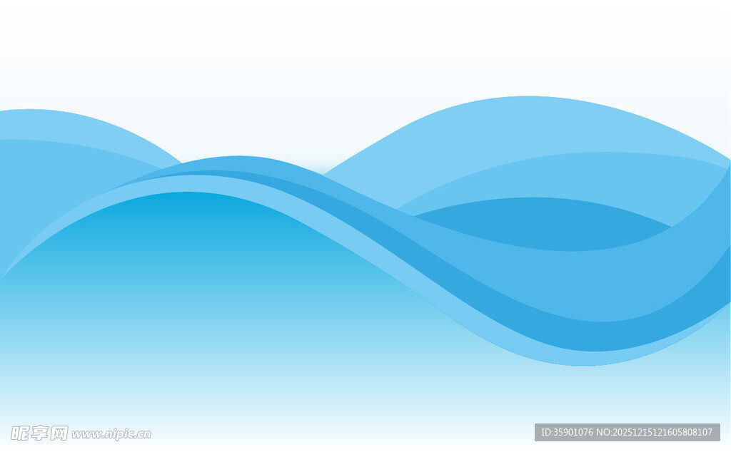 蓝色渐变波浪背景