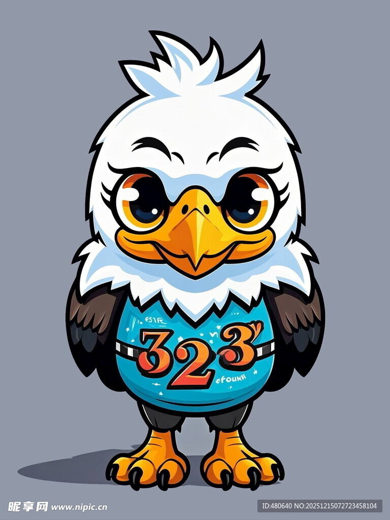 卡通白头鹰形象