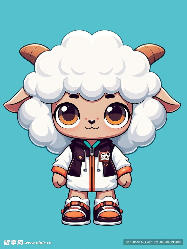 可爱卡通小羊形象