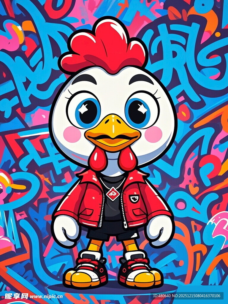 潮酷卡通小鸡形象设计