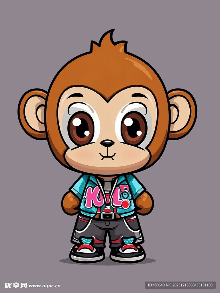 时尚小猴卡通形象