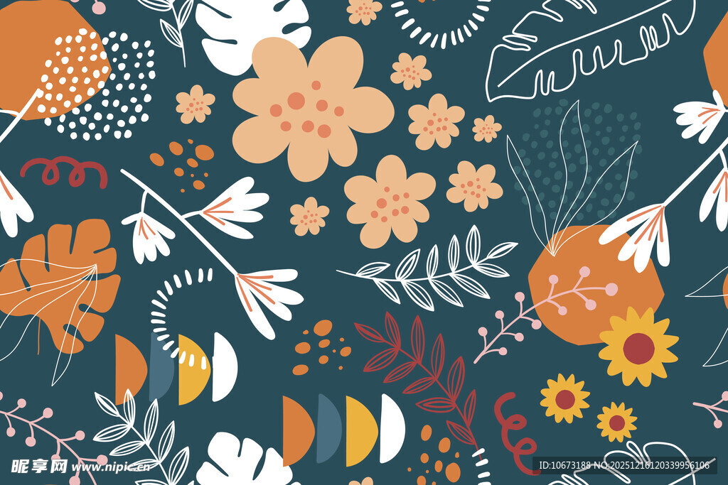 花卉植物图案背景设计