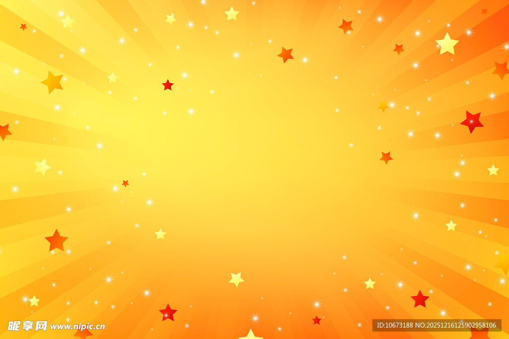 金色光芒星星背景图