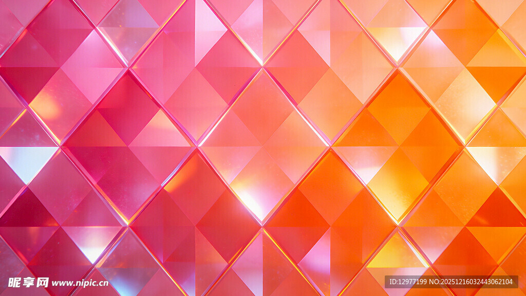 多彩几何菱形渐变背景图