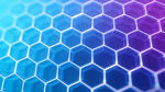蓝紫色渐变六边形背景